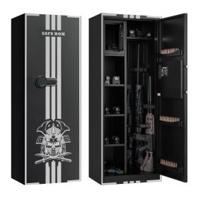 4 Gun Safe, Long Gun Cabinet for Rifles and Pistols, Quick Access Rifle Safe with 3 Ammo Slots and 2 Adjustable Racks (Default: Default)